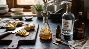 Homemade Ginger Extract Recipe Process (AI Generated Image)