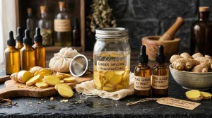 Homemade Ginger Extract Preparation (AI Generated Image)
