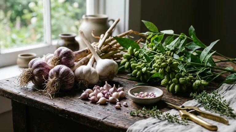 Garlic Fruit Botanical and Culinary Guide (AI Generated Image)